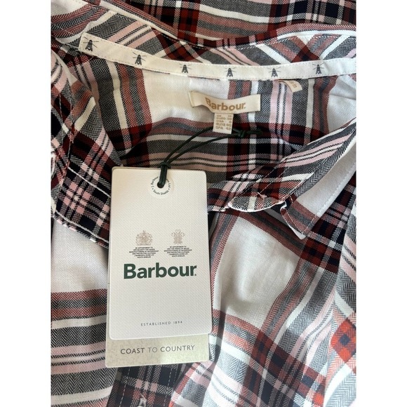 Barbour Bethwin Button Down Plaid Shirt in Cloud Check - Picture 11 of 14